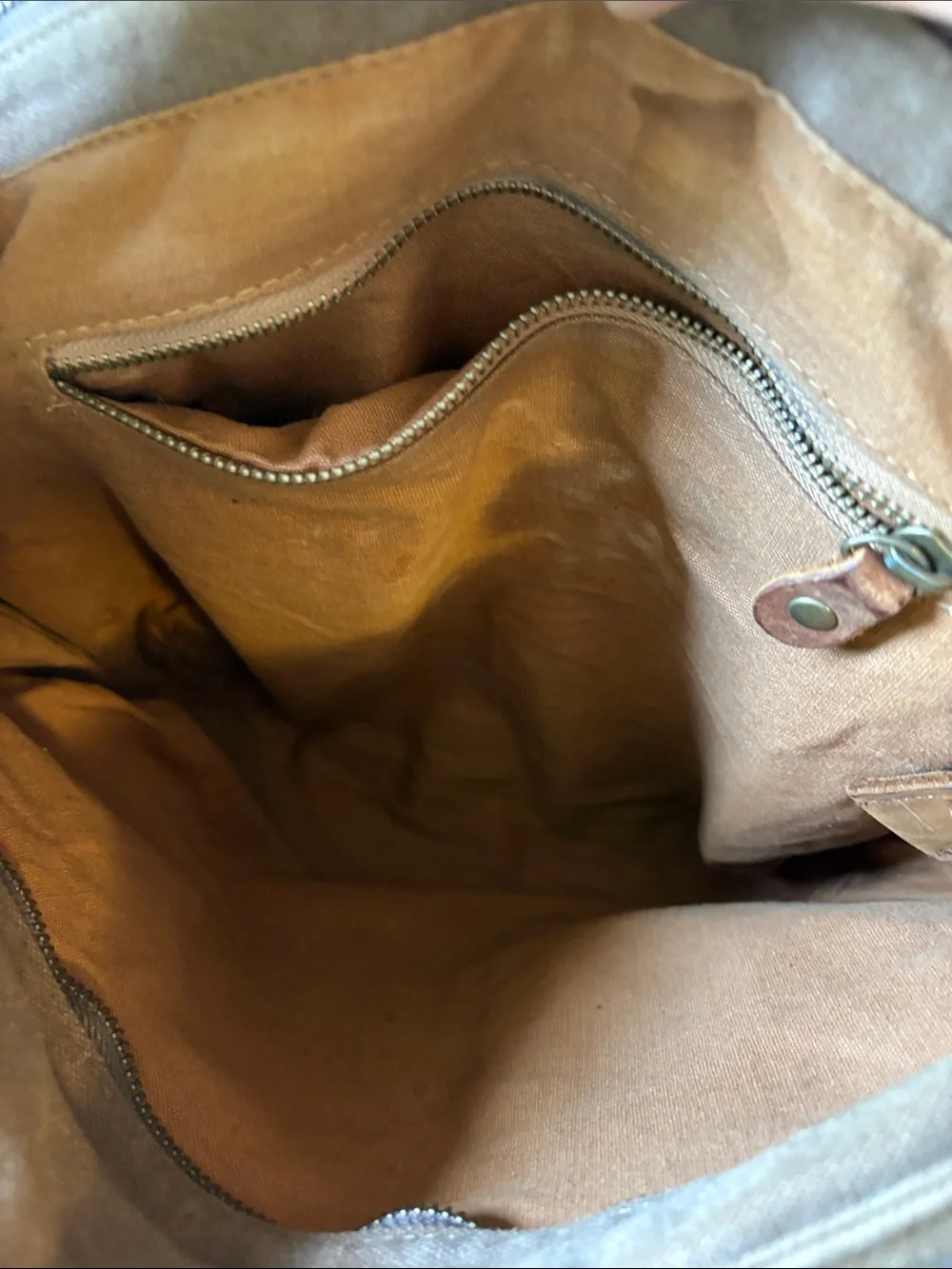 Kattee genuine leather heavy duty canvas messanger bag khaki